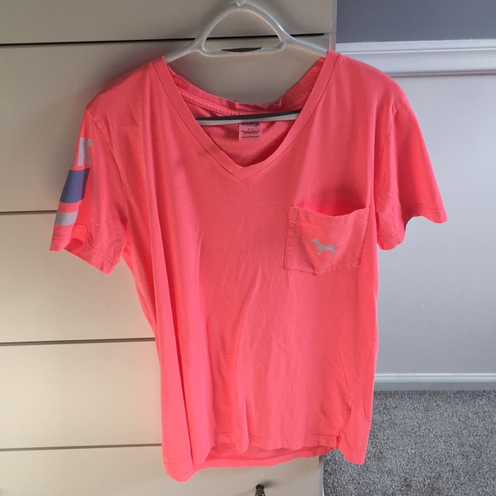 PINK Coral V-Neck